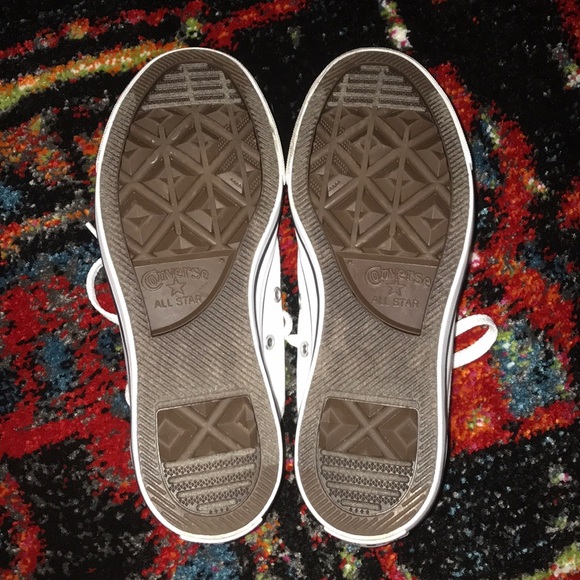 Womens Converse All Star Sz 7 Double Tongue Hearts - Picture 3 of 5